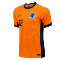 Holandsko Jeremie Frimpong #12 Domáci futbalový dres ME 2024 Krátky Rukáv
